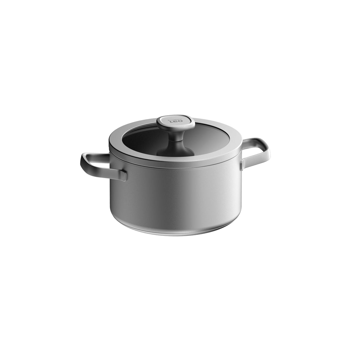 Graphite lav gryde i rustfrit stål med låg 20 cm