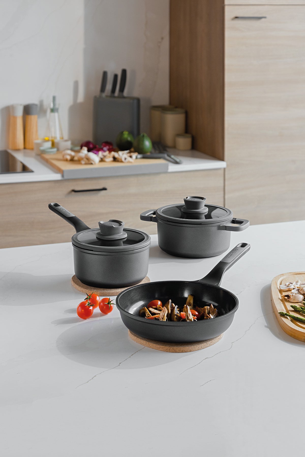 Stone+ 5-delt grydesæt med slip-let – 2