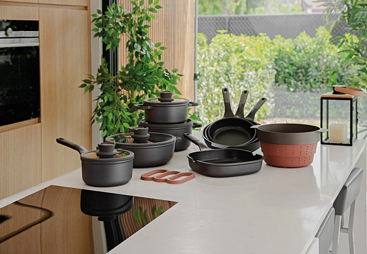 BergHOFF 24cm Frying Pan - Stone+ Series Non-Stick Eco Pan with Cast Aluminium Body & Downdraft Safe