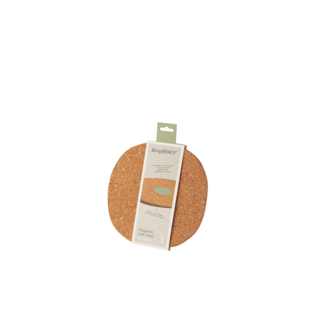 BergHOFF Magnetic Trivet - Balance Series with Cork Surface and Magnetic Base for Steel Cookware