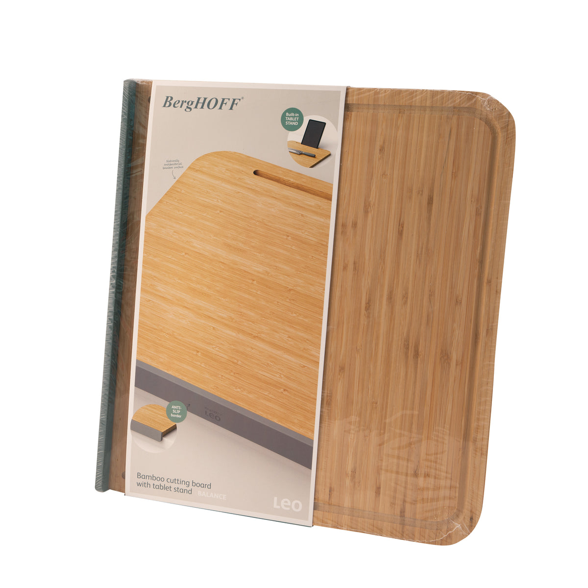 Balance skærebræt i bambus med tabletholder 45 × 41 cm – 4