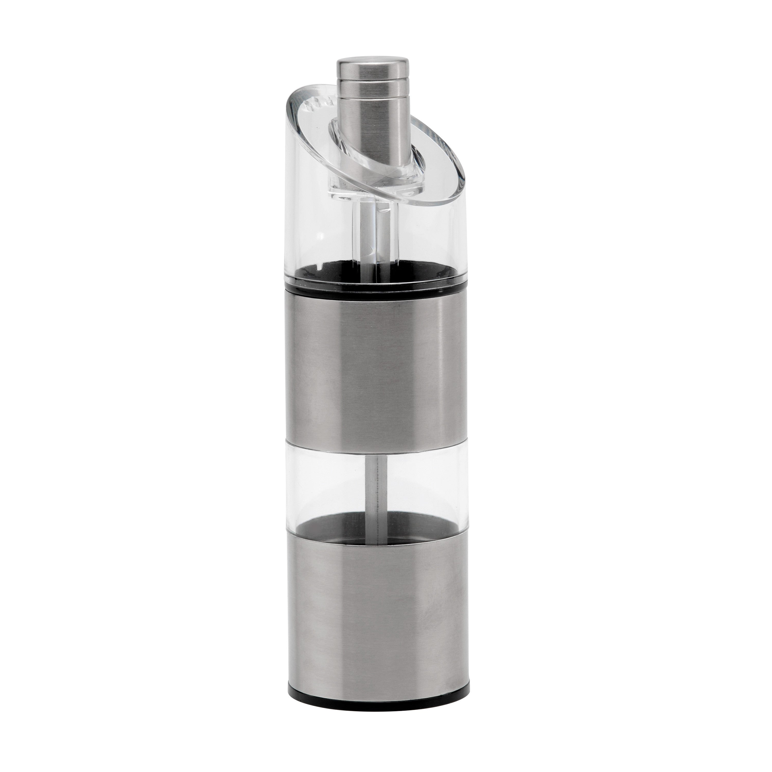 BergHOFF 2-in-1 Pepper Mill &amp; Salt Shaker – Space-Saving Grinder with Adjustable Ceramic Mechanism