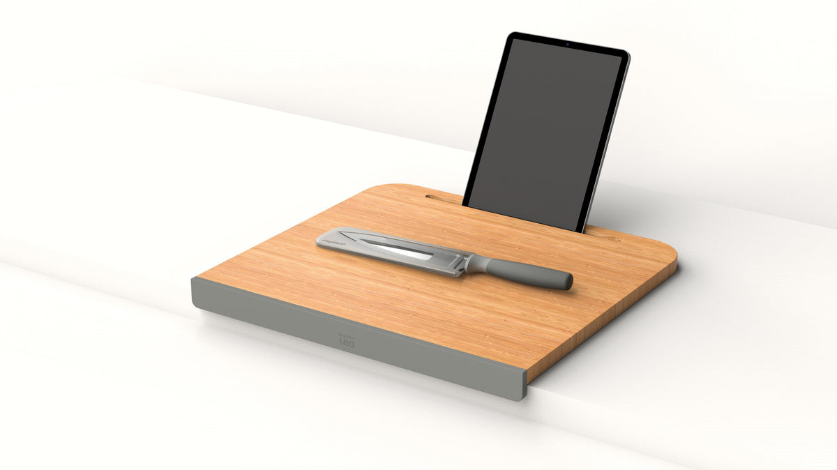 Balance skærebræt i bambus med tabletholder 45 × 41 cm – 5