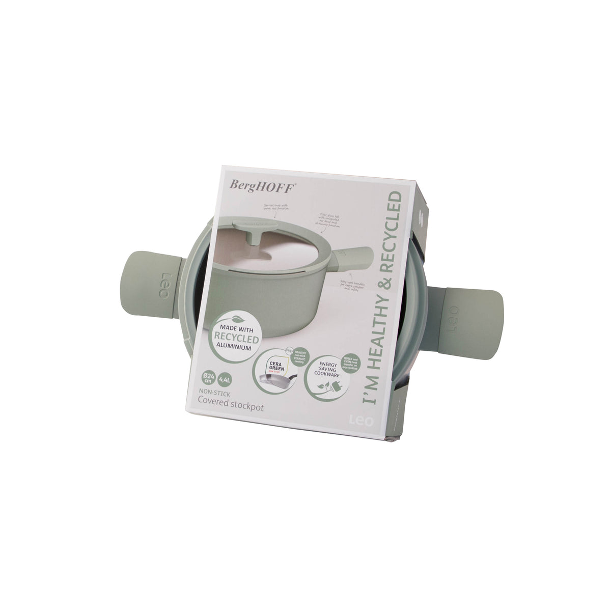Balance slip-let gryde med låg 24 × 11,5 cm, Sage – 3