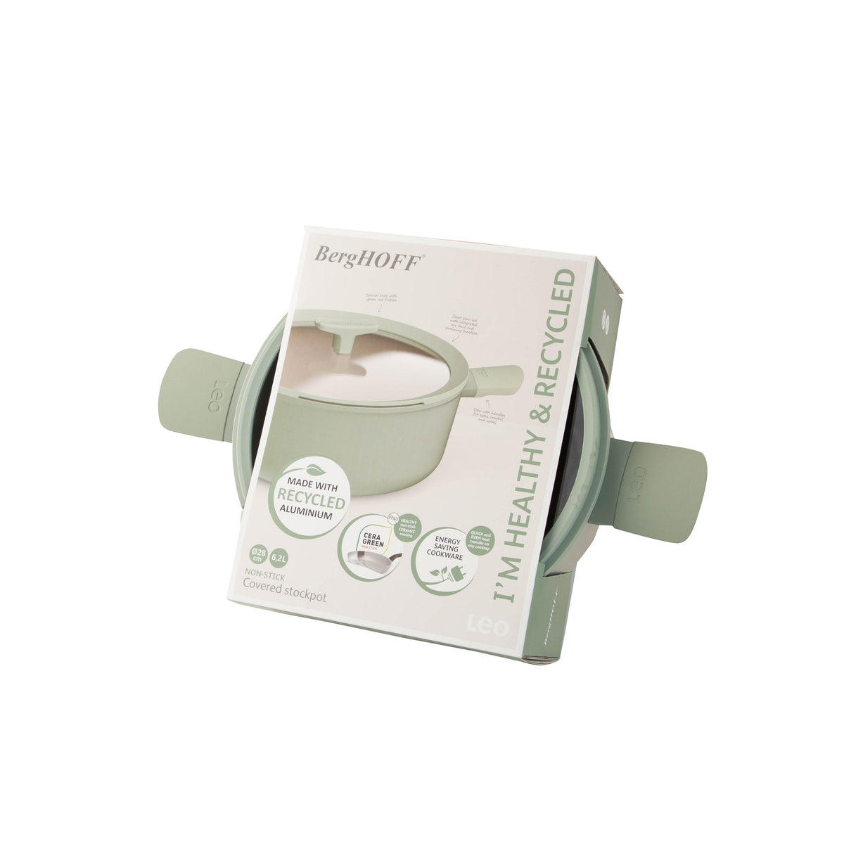 Balance slip-let gryde med låg 28 cm, Sage – 3