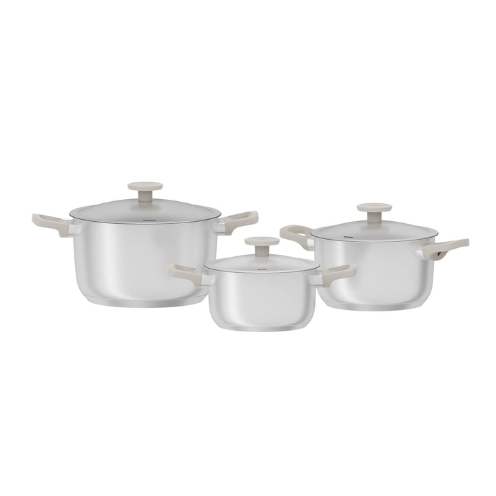 Bolt Stainless Steel Cookware Set, Oyster