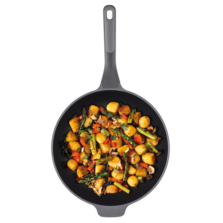 BergHOFF 30cm Wok - Stone+ Series Cast Aluminium with CeraGreen Coating and Soft-Touch Handle