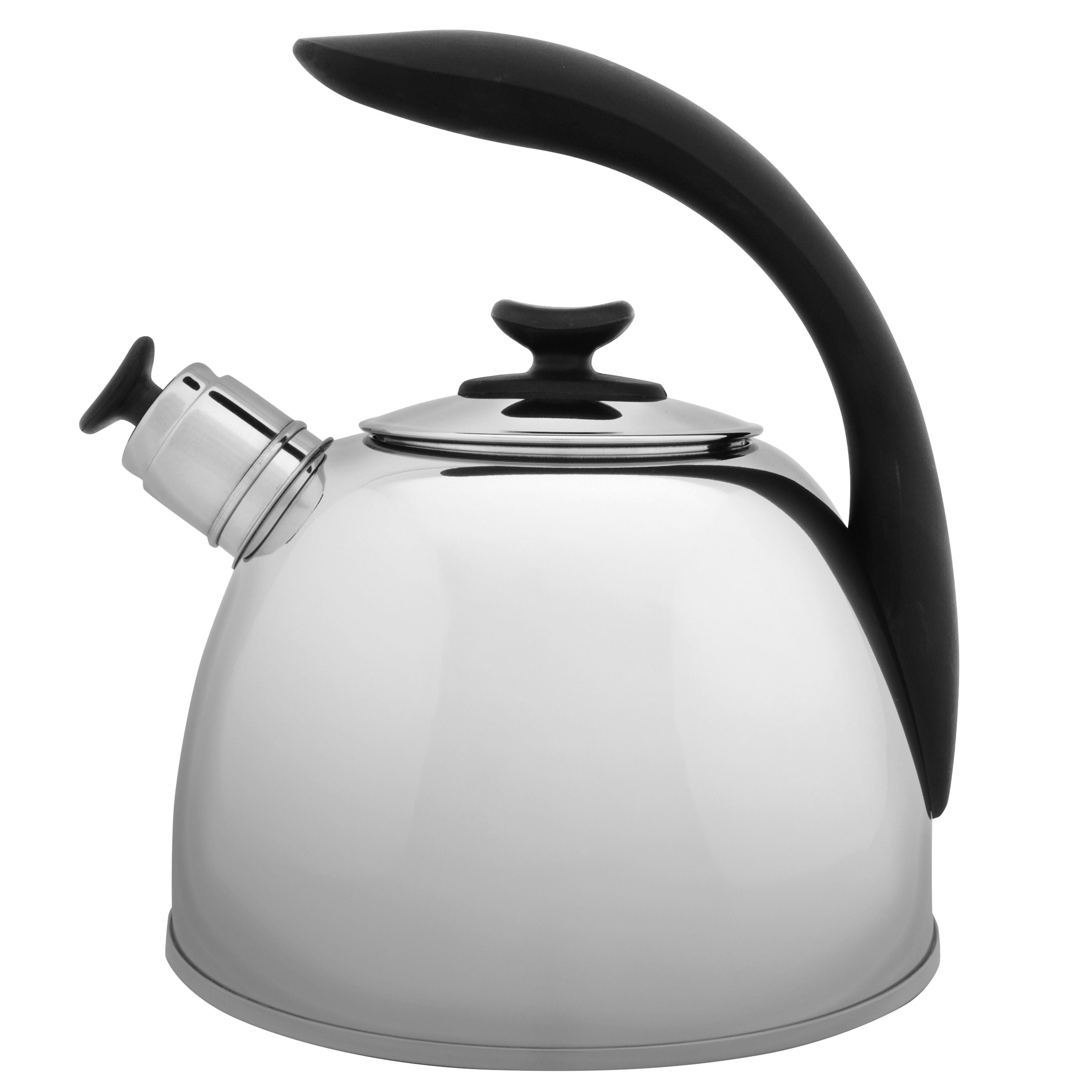 BergHOFF Whistling Kettle Lucia 2.5L - Stainless Steel with Soft-Touch Handle for All Stovetops
