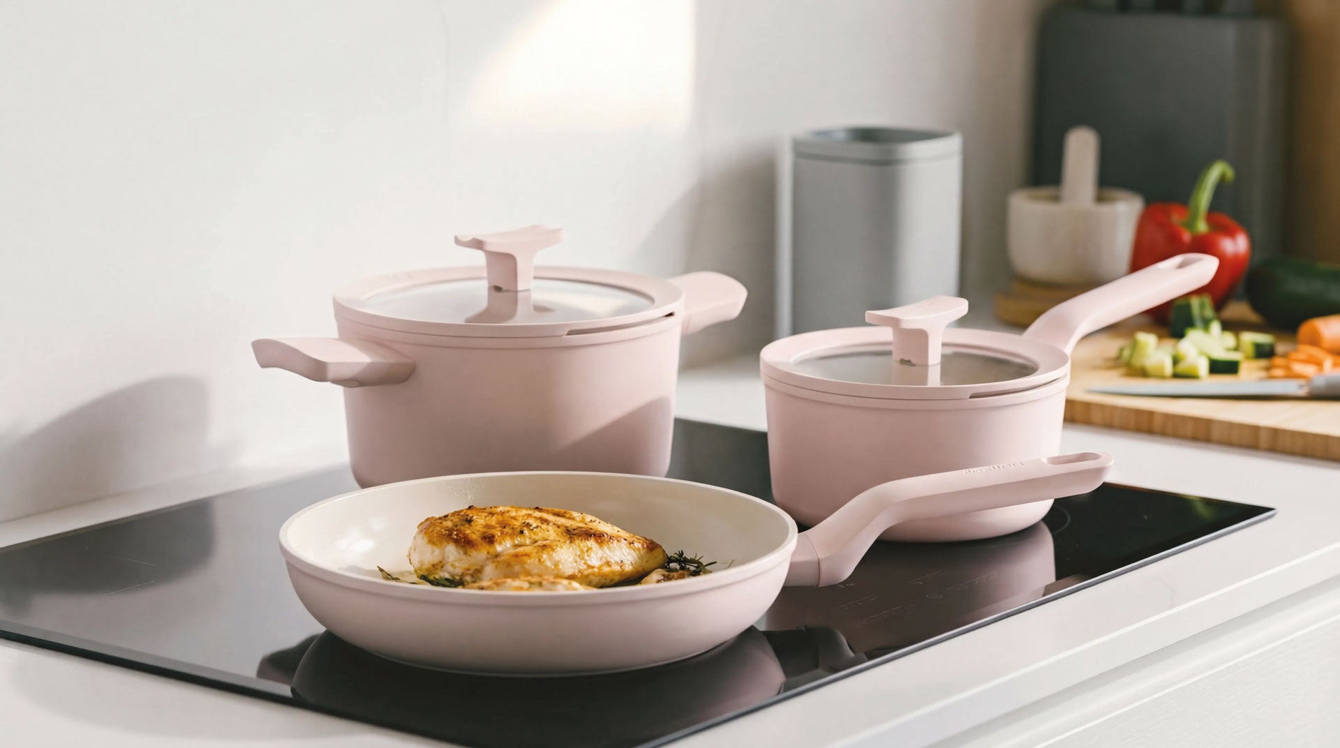 Balance Non-stick Cookware Set, Rose