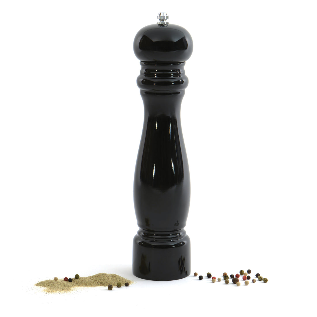 BergHOFF 26.5cm Pepper Mill - Large Wooden Mill with Adjustable Ceramic Grinder