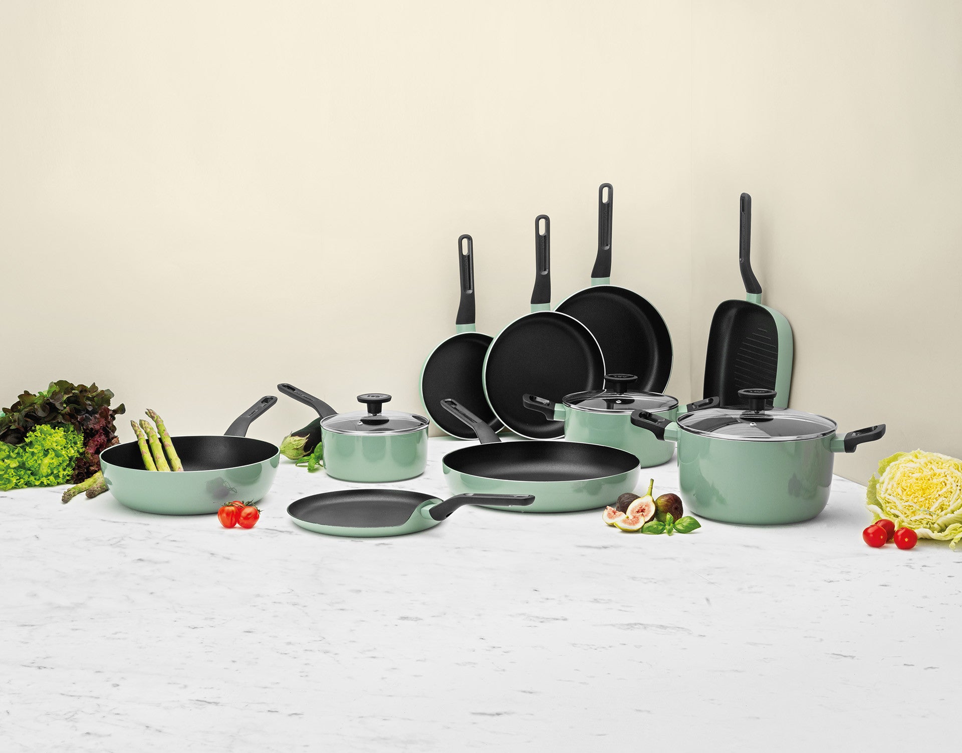 BergHOFF Glass Lid Glints 24cm - Steam Vent Lid with Steel Rim and Heat-Resistant Handle for Pots and Pans