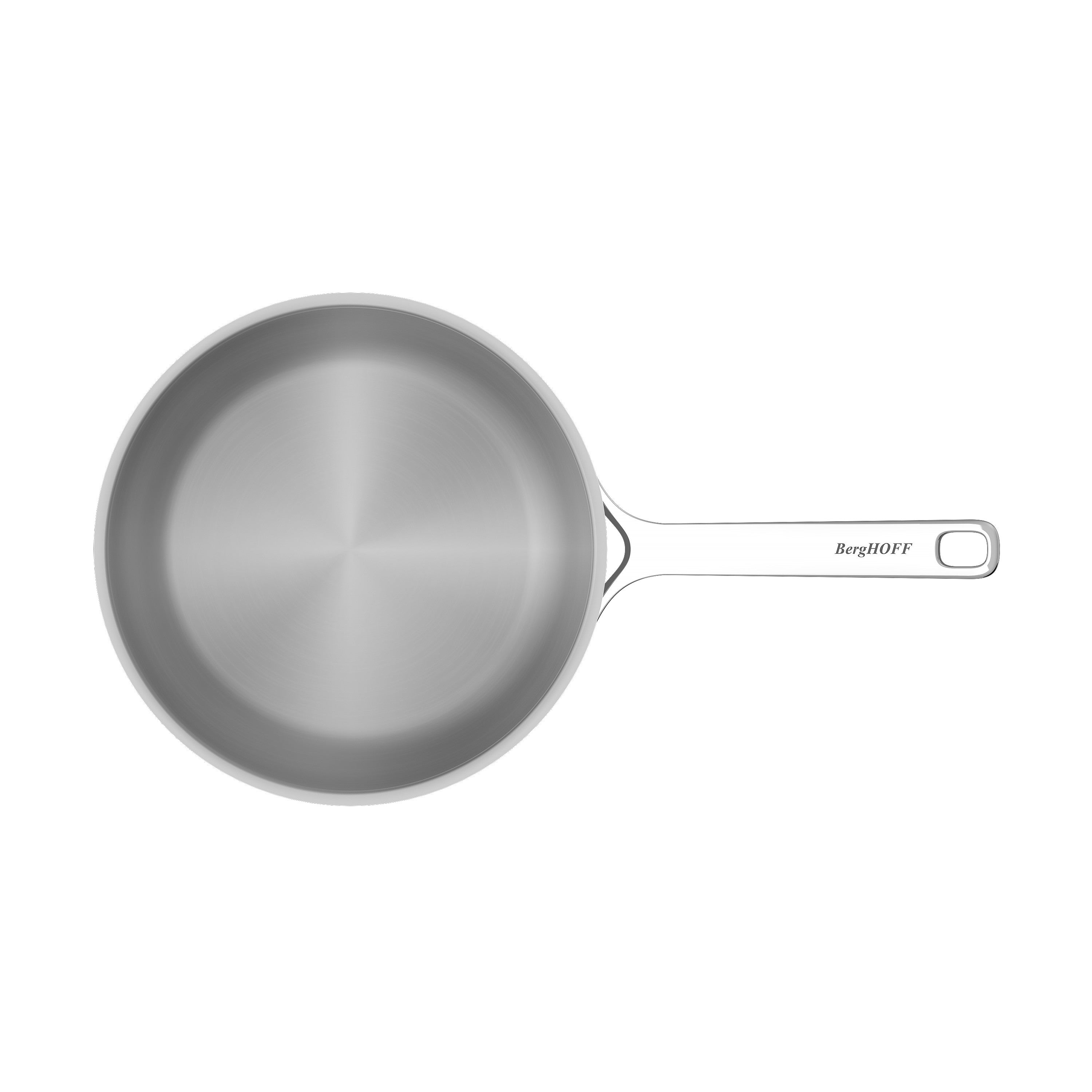 BergHOFF 24cm Frying Pan - Helix Series Recycled Stainless Steel with Secure Handle and Induction Base