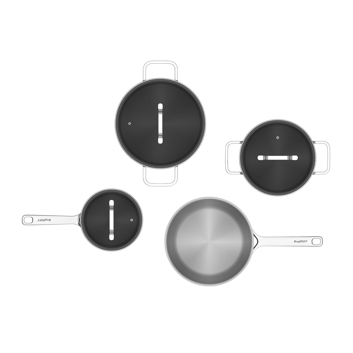 Helix 7-delt grydesæt i rustfrit stål – 2