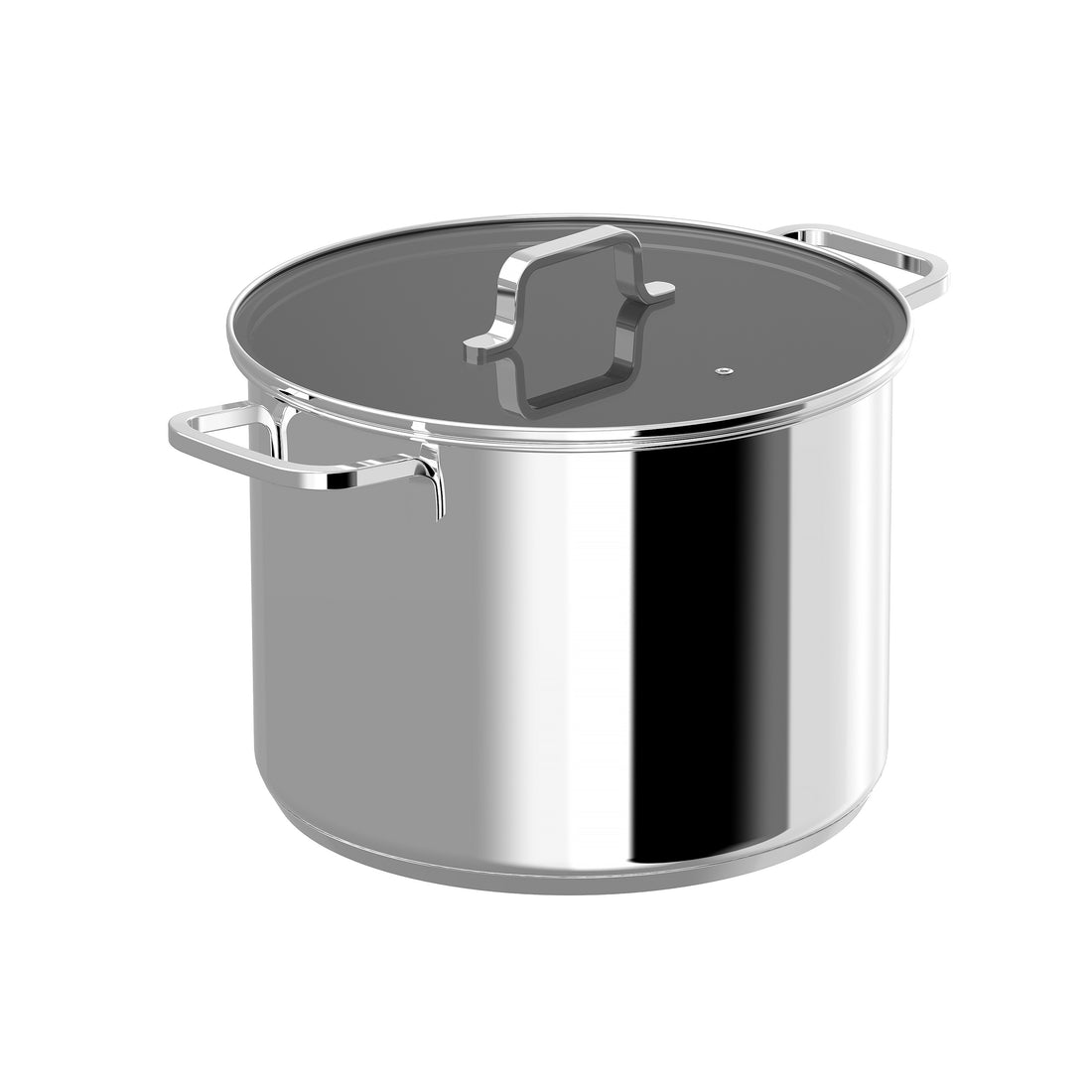 BergHOFF 26cm Covered Stockpot - Helix Series Recycled Steel for Even Heating and Easy Quantity Measuring