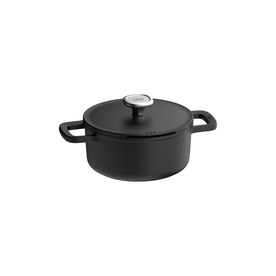 BergHOFF 20cm Casserole – Phantom Series with Silicone Sleeves &amp; Integrated Straining Glass Lid
