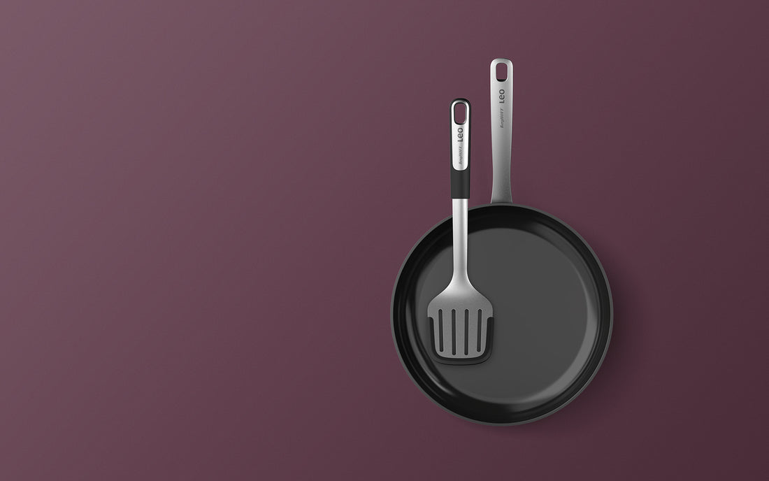 BergHOFF 3-Piece Utensil Set - Graphite Series with Soup Ladle, Serving Spoon and Slotted Turner