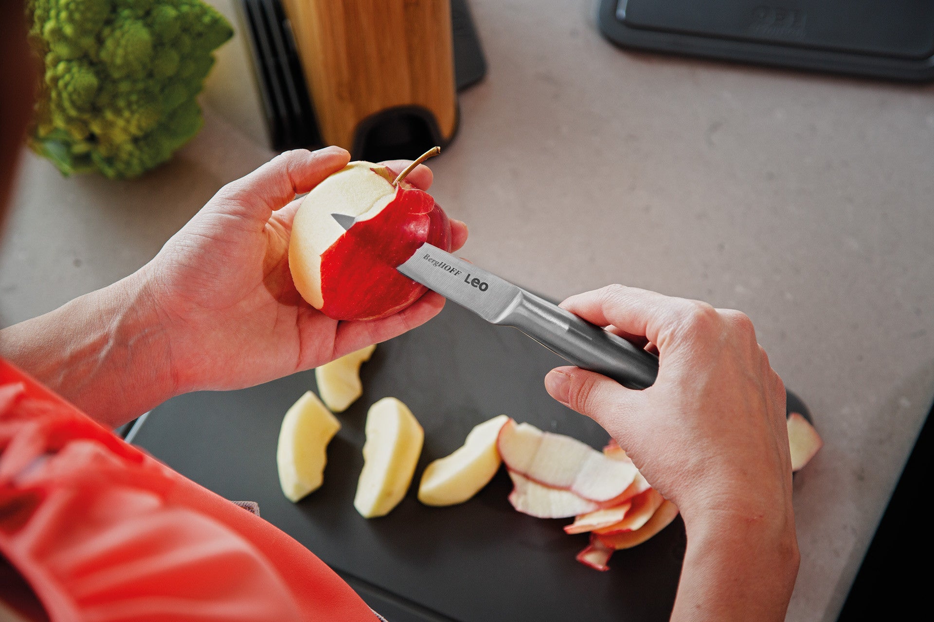 BergHOFF Paring Knife 9cm - Legacy Series with Hollow Stainless Steel Handle for Easy Precision Cutting