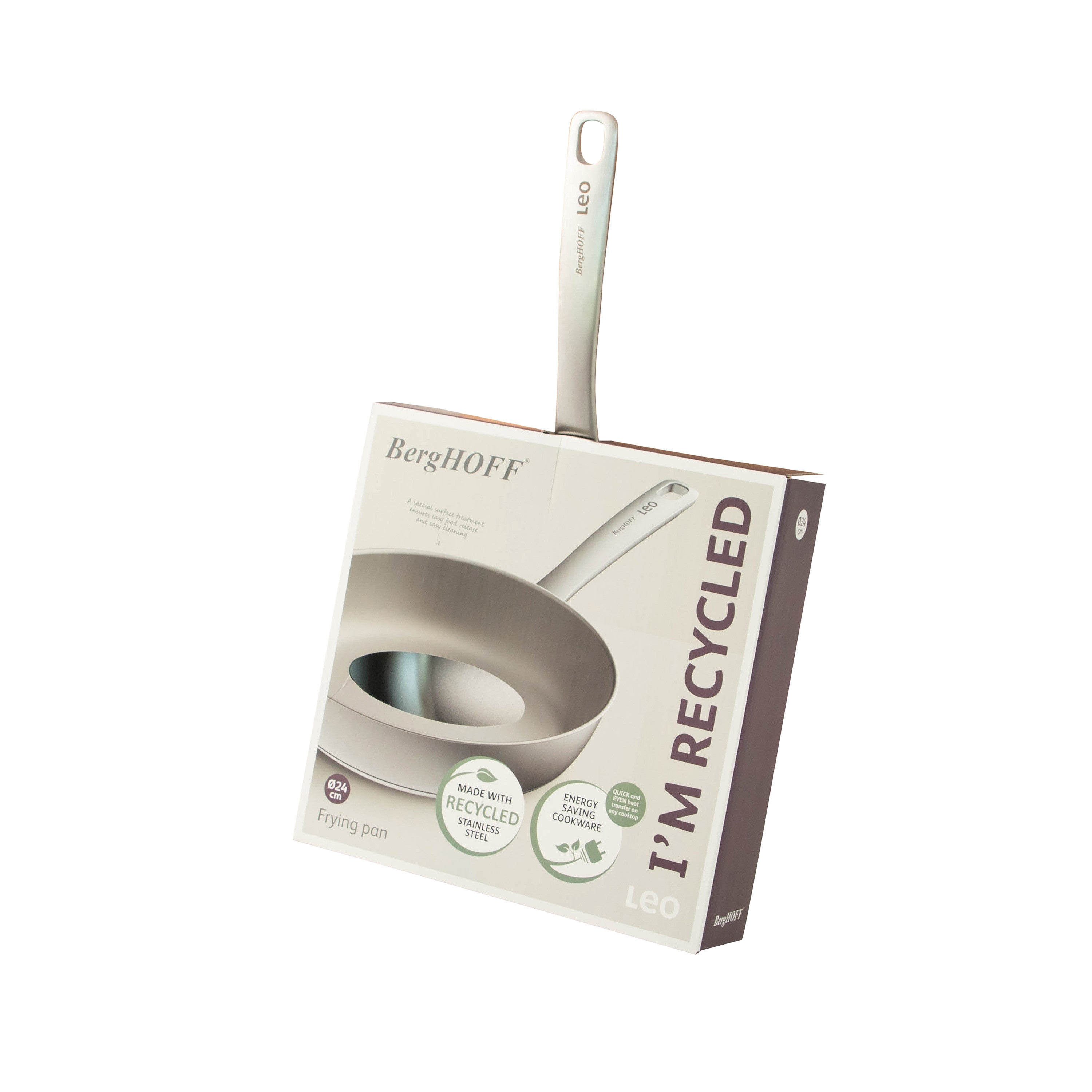 BergHOFF 24cm Frying Pan - Graphite Series with Stainless Steel Capsule Base & Elegant Finish