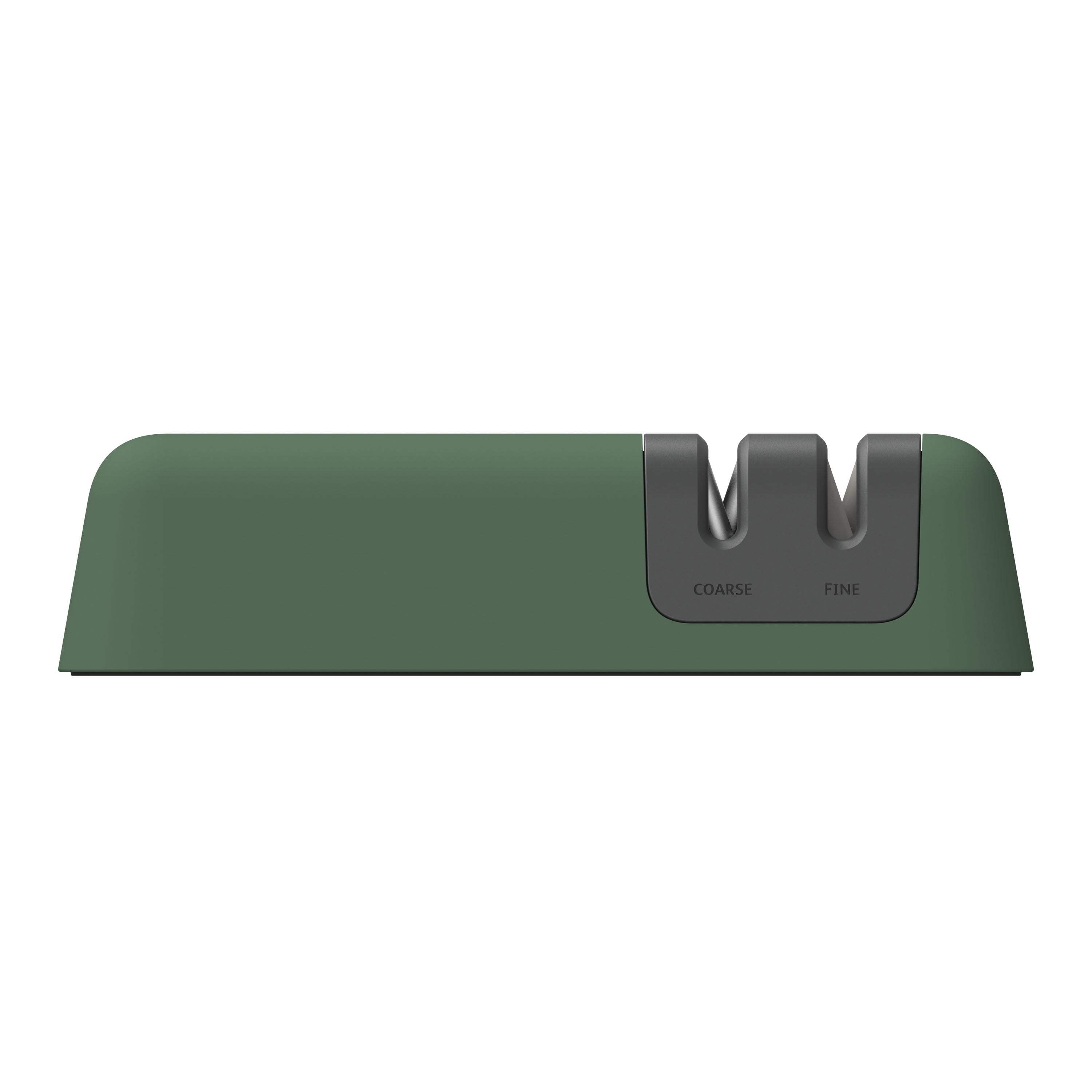 BergHOFF Knife Sharpener - Two-Stage Green with Coarse/Fine Slots and Ergonomic Non-Slip Base