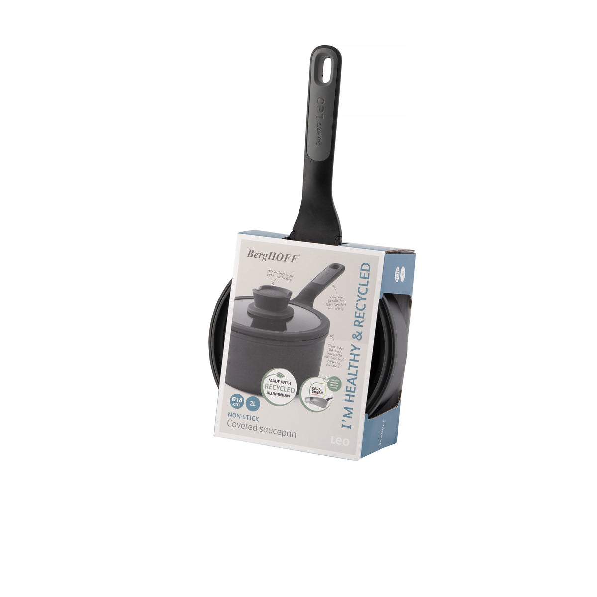Stone+ slip-let kasserolle med låg 18 cm – 8