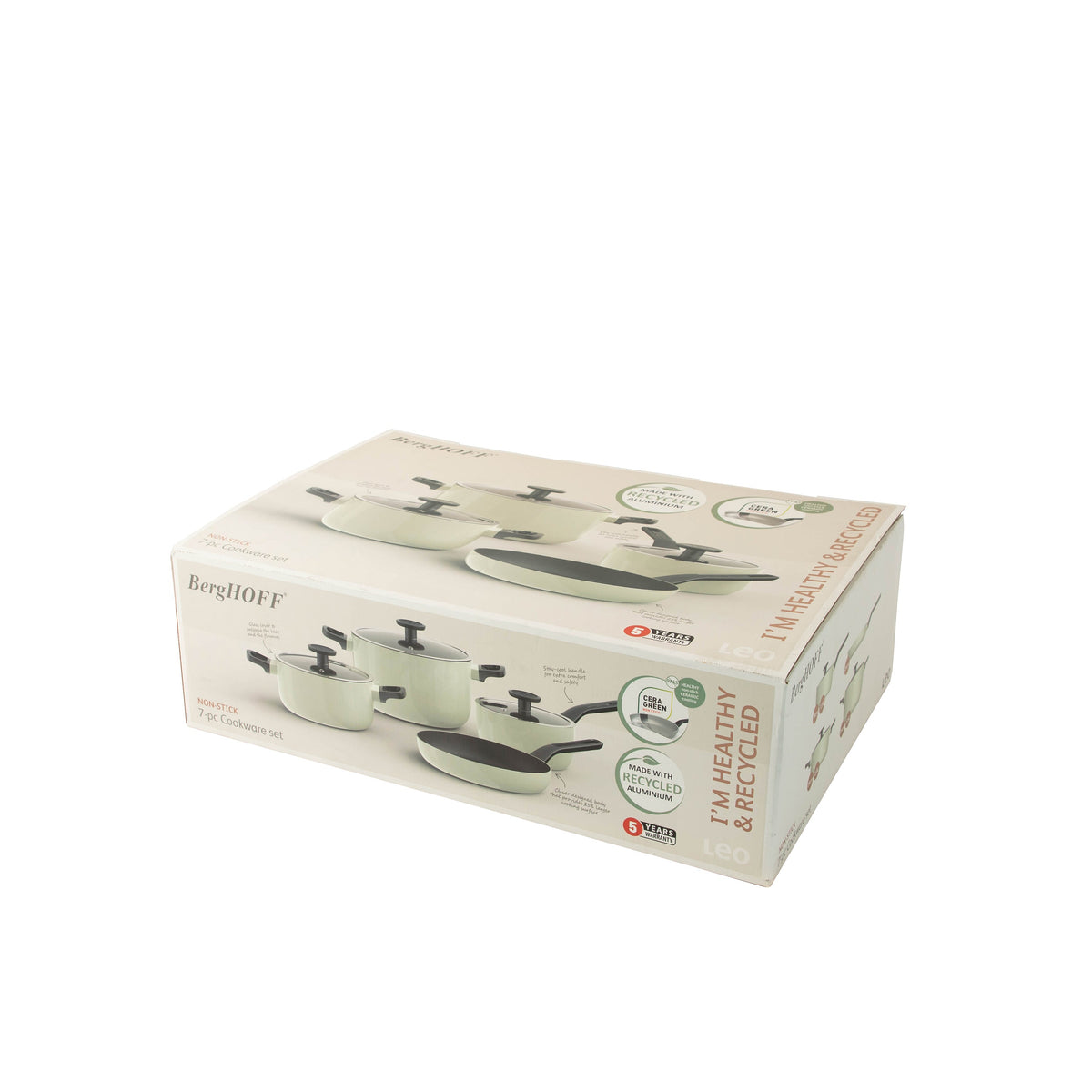 Glints 7-delt grydesæt med slip-let, Sage – 6